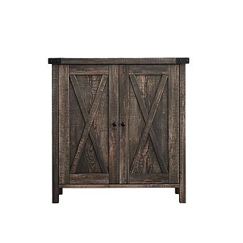 Wide Sideboard with Adjustable Shelf, Rustic Oak Storage Cabinet for Kitchen Dining Living Room