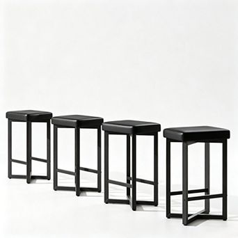 Modern Backless Counter Height Bar Stools Set of 4