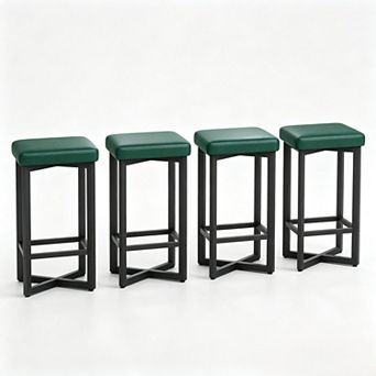 Modern Backless Counter Height Bar Stools Set of 4