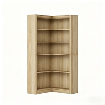 71.8 in Large Corner Bookcase with Anti-Tipping Kit