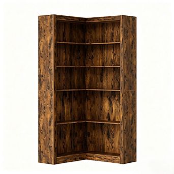 71.8 in Large Corner Bookcase with Anti-Tipping Kit