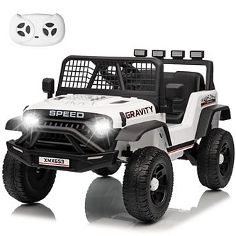 12V Kids Ride On Toy, Electric Play Car w/Parent Remote Control, 2 Speeds, Functional Horn for 3+