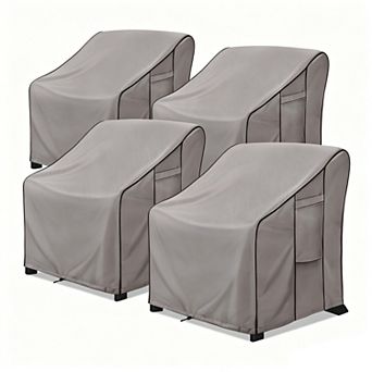 4 Pack Outdoor Patio Dining Chair Covers, Waterproof UV Resistant Chair Protectors