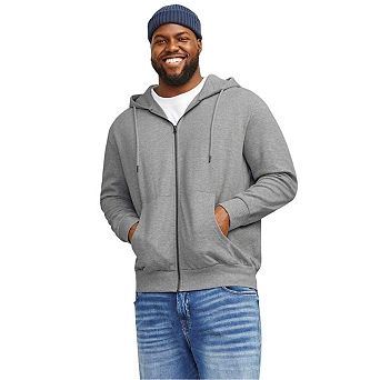 Jack And Jones Mens Big & Tall Full Zip Hoodie