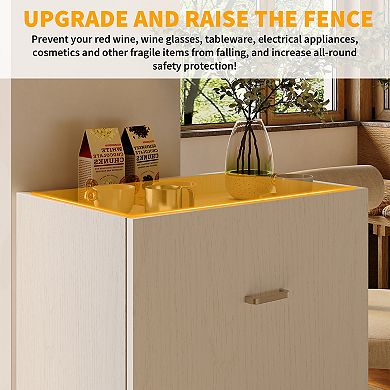 Foldable Computer Desk with Storage Shelves & Wheels, Space Saving Folding Writing Desk