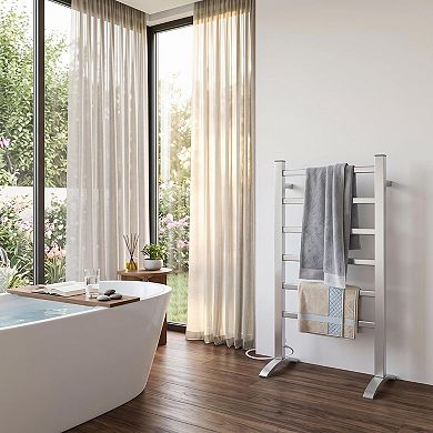 Electric Towel Warmer with Timer, Wall or Floor Standing for Bathroom