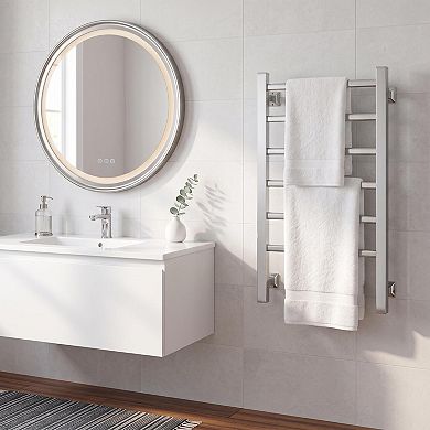Electric Towel Warmer with Timer, Wall or Floor Standing for Bathroom