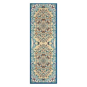 Farmhouse Boho Butterfly Floral Area Rug Super Soft Washable Rug, Low Pile Non-Slip Floor Mat
