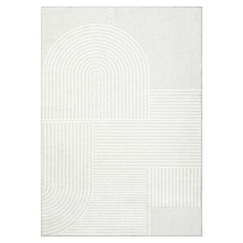 Modern Arch Line Washable Area Rug Non-Shedding Pet-Friendly Non-Slip Carpet for Living Room Bedroom