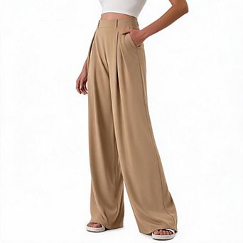 Womens Wide Leg Dress Pants High Waisted Business Casual Trousers Dressy Office Work Palazzo Pants