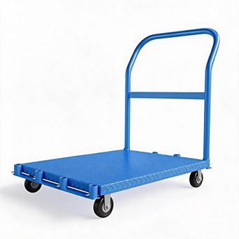 2000LBS Q235 Steel Folding Platform Cart 37x24 Inch Swivel Wheels