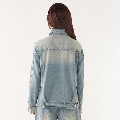 Women's Oversized Jeans Jacket Button Down Denim Coat