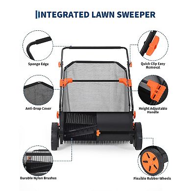 21 in Manual Leaf & Grass Collector with 3.5 Cu. ft. Large Mesh Bag