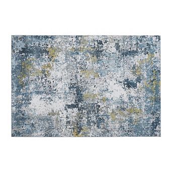 Washable Area Rug Modern Abstract Area Rug Non Slip Mark Resistant Carpet for Living Room Bedroom