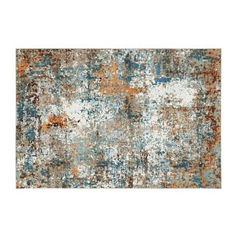 Washable Area Rug Modern Abstract Area Rug Non Slip Mark Resistant Carpet for Living Room Bedroom