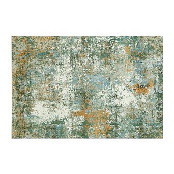 Washable Area Rug Modern Abstract Area Rug Non Slip Mark Resistant Carpet for Living Room Bedroom