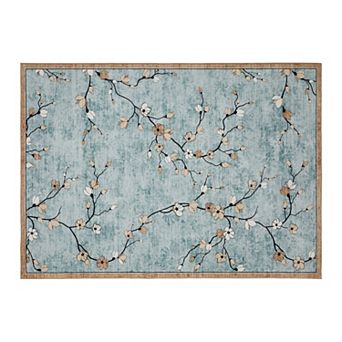 Vintage Area Rug Floral Area Rug Washable Carpet for Living Room Bedroom Dining Room