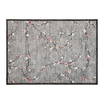 Vintage Area Rug Floral Area Rug Washable Carpet for Living Room Bedroom Dining Room