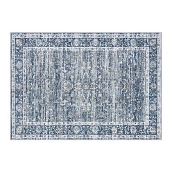 Boho Area Rugs Vintage Area Rugs Non-Slip Reversible Machine Washable Rug for Living Room Bedroom