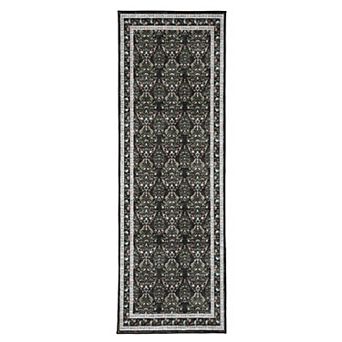 Washable Vintage Area Rug Soft Low-Pile Non-Slip Carpet for Living Room Bedroom Dining Room