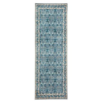 Washable Vintage Area Rug Soft Low-Pile Non-Slip Carpet for Living Room Bedroom Dining Room