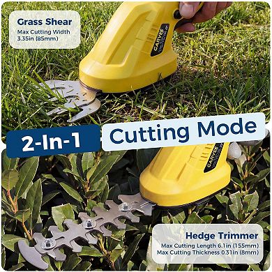 Powerful Wireless Garden Tool Set 7.2V Electric Hedge Trimmer & 20V Leaf Blower