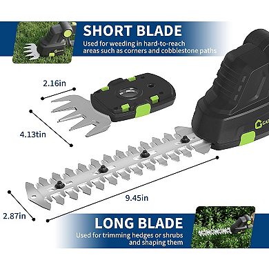 20V Wireless Hedge Trimmer & Leaf Blower Combo - Powerful, Lightweight Electric Garden Tools Set