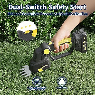 20V Wireless Hedge Trimmer & Leaf Blower Combo - Powerful, Lightweight Electric Garden Tools Set