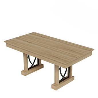 71-Inch Dining Table for 6-8 with 2 Drawers