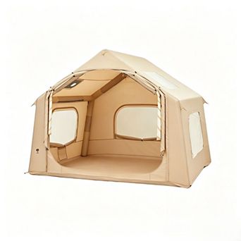 Inflatable Hot Tent with Stove Jack and Mesh Windows