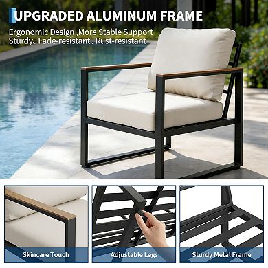 4-Piece Outdoor Conversation Sofa Set