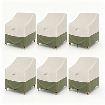 6-Pack Waterproof Heavy Duty Patio Adirondack Chair Cover for Backyard Garden