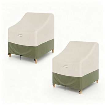 2-Pack Patio Chair Cover, Waterproof Outdoor Adirondack Chair Cover for Backyard Garden