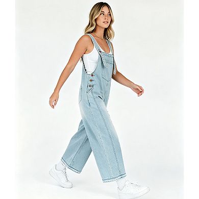 Women's Baggy Overalls Loose Distressed Denim Romper