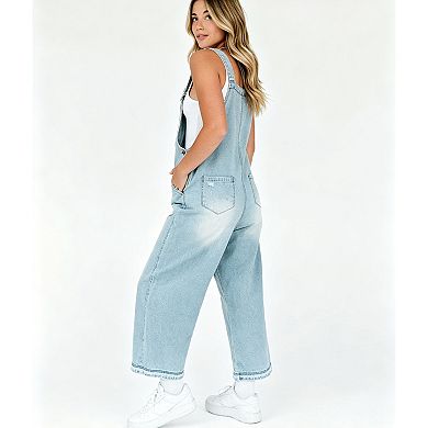 Women's Baggy Overalls Loose Distressed Denim Romper