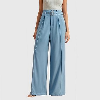 Wide Leg Dress Pants for Women Casual High Waisted Work Office Business Slacks Outfits