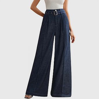 Wide Leg Dress Pants for Women Casual High Waisted Work Office Business Slacks Outfits