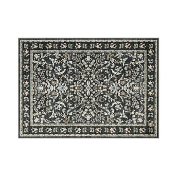 Vintage Floral Area Rug Washable Non-Slip Carpet Living Room Bedroom Modern Farmhouse Decor