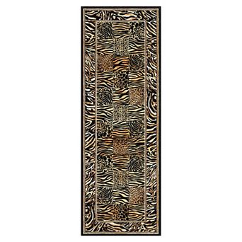 Area Rugs Washable Leopard Print Area Rug Soft Low Pile Non-Slip Carpet