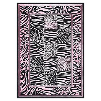 Area Rugs Washable Leopard Print Area Rug Soft Low Pile Non-Slip Carpet