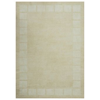 Modern Geometric Area Rug Machine Washable Rug for Living Room Non-Slip Non-Shedding Border Carpet
