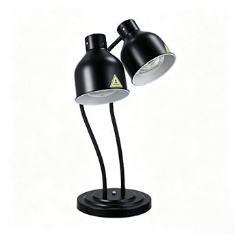 2-Head Commercial Food Warmer with 360° Flexible Gooseneck