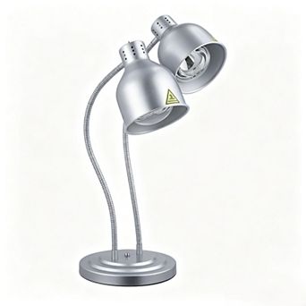 2-Head Commercial Food Warmer with 360° Flexible Gooseneck