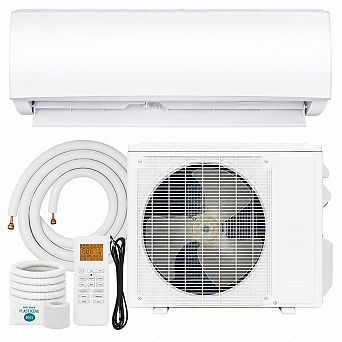 11500 BTU Mini Split AC with Heat Pump, 8-in-1, 17 SEER2, WiFi, Covers 750 Sq. Ft.
