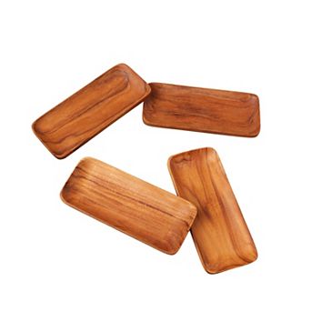 Teak Small Trays - Set of 4