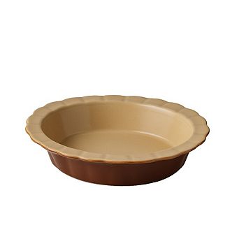 Vintage French Stoneware Oval Pie Dish