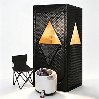 Portable Steam Sauna Tent with Chair & Remote, Personal Home Spa for Full Body, Auto Shut-Off