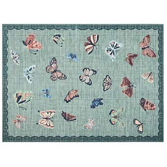 Area Rug Butterfly Boho Home Decor Washable Carpet for Living Room Bedroom Modern Velvet Mat