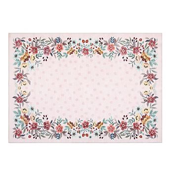 Area Rugs Floral Area Rug Washable Area Rug Non-Slip Carpet for Living Room Bedroom