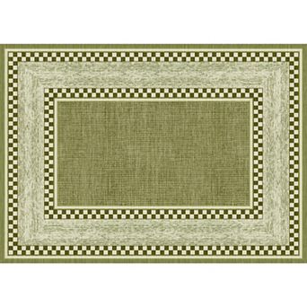 Modern Checkered Area Rug Washable Area Rug Non-Slip Carpet Floor Mat for Living Room, Bedroom